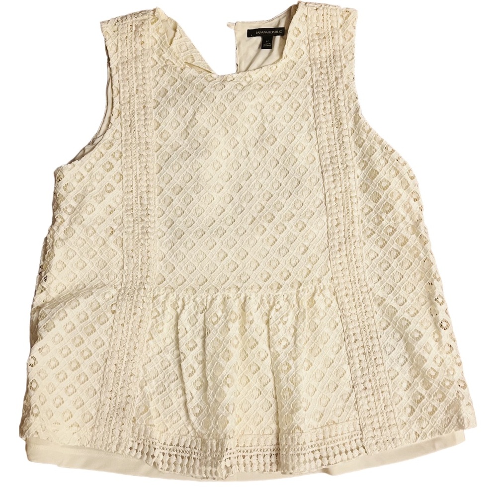 Women's Cream Sleeveless Top
